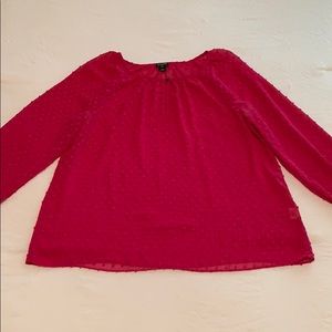 J. Crew Dotted Blouse